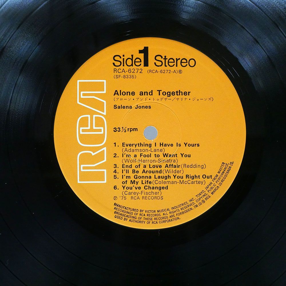 SALENA JONES/ALONE TOGETHER/RCA RCA6272 LP_画像2