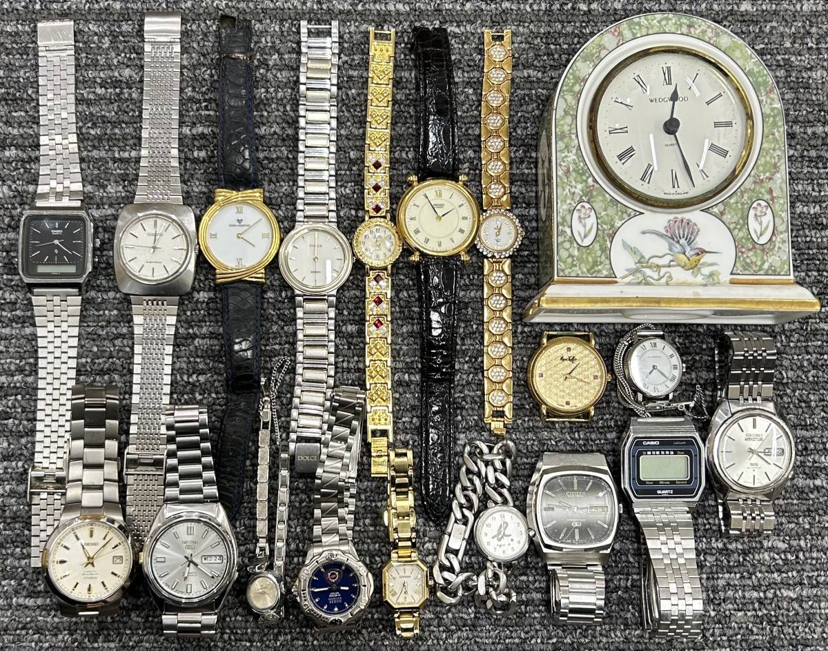 ●　WEDGWOOD　ウェッジウッド　SEIKO　セイコー　CITIZEN　シチズン　CASIO　カシオ　など　時計　腕時計　置き時計　19点　おまとめ_画像1