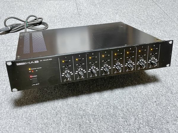 YAMAHA HA8 完動品 アナログ8chマイクプリアンプ 個別ファンタム可_画像1