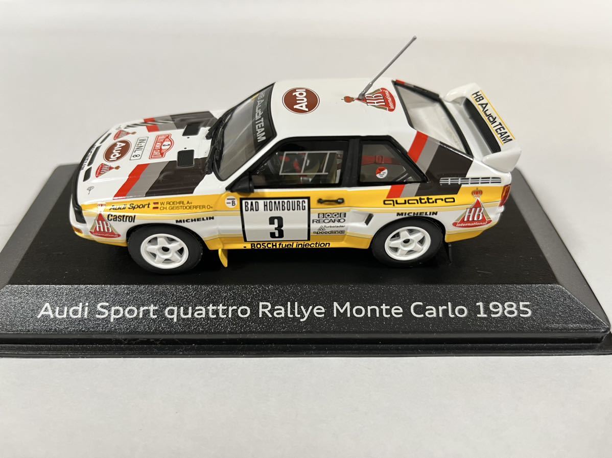 アウディ特注 AUDI Sport quattro Rallye Monte Carlo 1986 1/43 scale MINICHAMPS 製_画像1