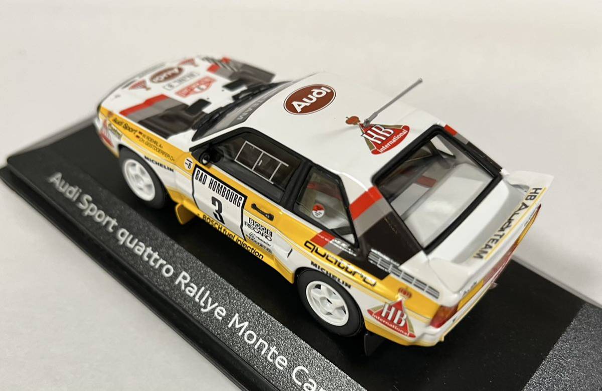 アウディ特注 AUDI Sport quattro Rallye Monte Carlo 1986 1/43 scale MINICHAMPS 製_画像3