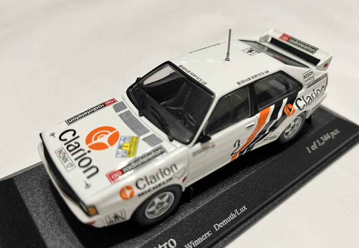 AUDI QUATTRO Hundruck Rally 1984 WINNER 1/43 scale MINICHAMPS 製_画像2