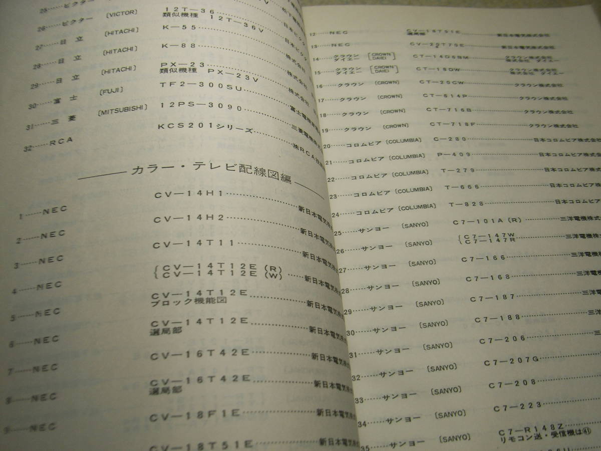 1977 года выпуск все телевизор производитель схема проводки сборник NEC/ Sanyo / sharp / Sony / Toshiba / National / Hitachi /ko ром Via /zenelaru/ Victor / Mitsubishi /RCA/ Fuji и т.п. 