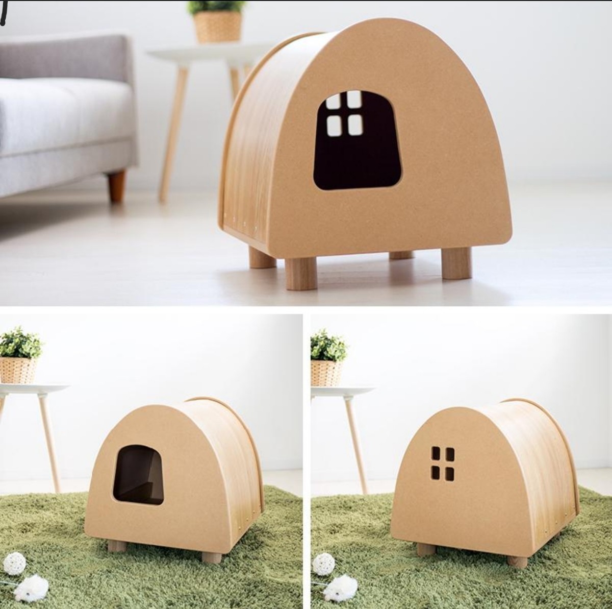 モリヤ家具 猫ハウス 木製 日本製 送料込_画像1
