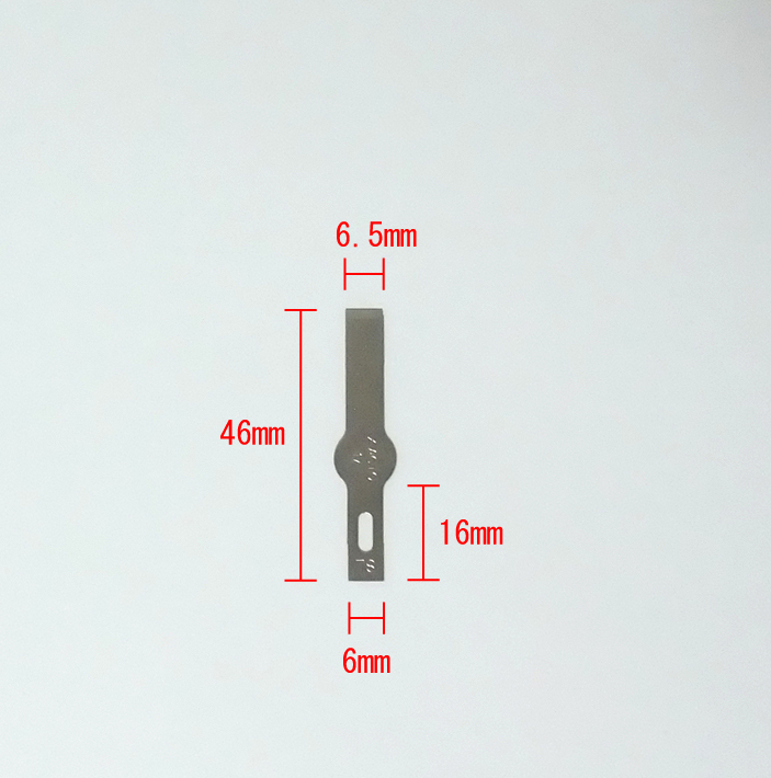 デザインナイフ用替刃 平刃 幅6.5mm 3枚セット（片刃、カッター用、新品） _画像1