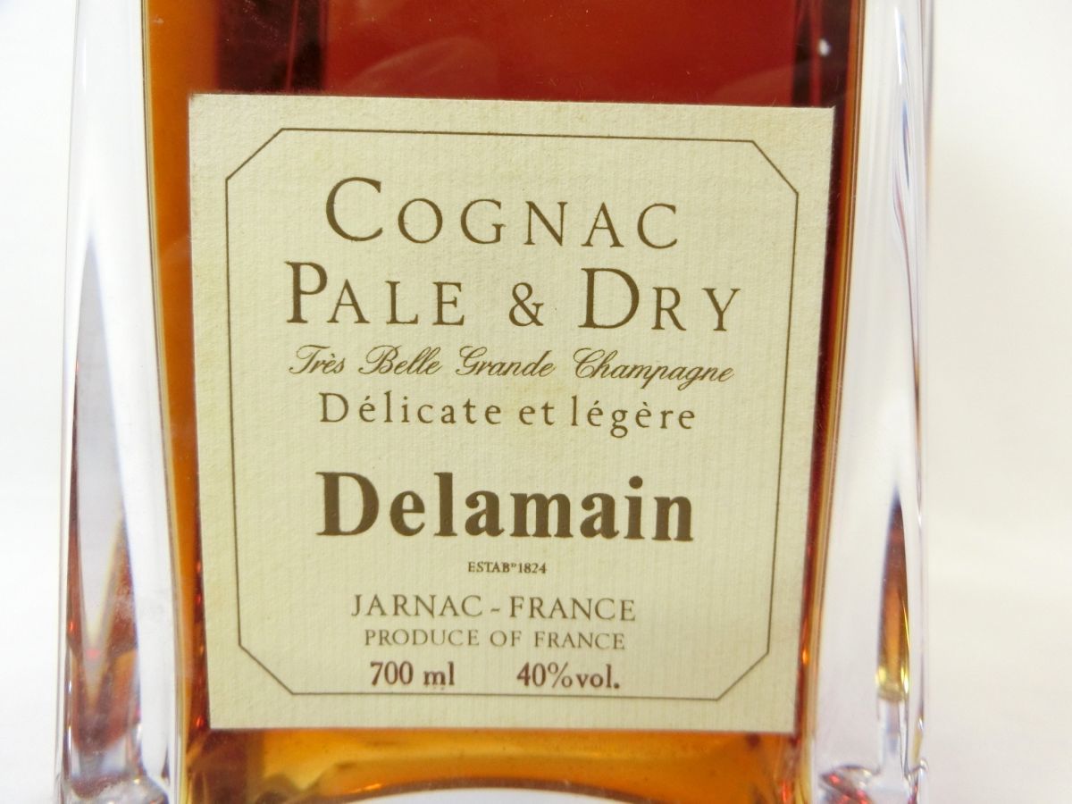 1000円スタート 酒 COGNAC PALA&DRY Delamain ドームクリスタル 700ml 40％ デラマン ペール＆ドライ 未開栓 替栓付 TMS お酒10517_画像9