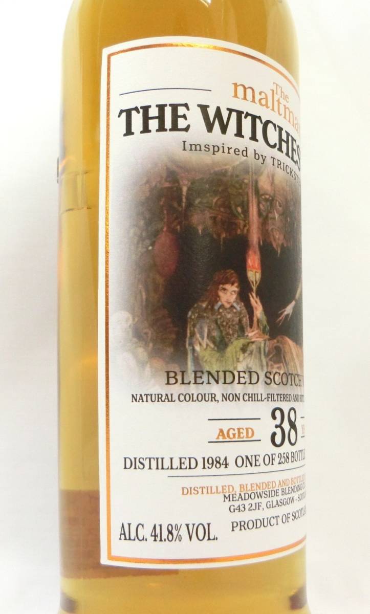 1000円スタート 酒 SCOTCH WHISKY The maltman THE WITCHES' DRAM 38年 700ml 41.8％ ウィッチズ ドラム 未開栓 WHO △お酒⑧509_画像6