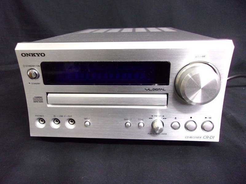 1000円スタート CDデッキ ONKYO CR-D1 オンキヨー CD RECEIVER 通電確認済み オーディオ機器 2006年 THO GG1019_画像4