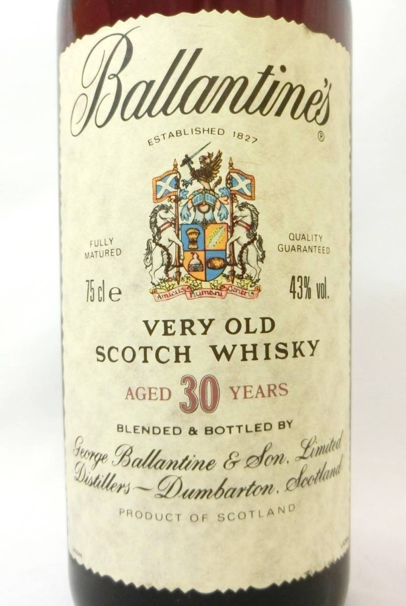 1000円スタート 酒 SCOTCH WHISKY VERY OLD Ballantine's 30年 青旗 750ml 43％ スコッチ バランタイン 未開栓 9 △お酒⑦538_画像8