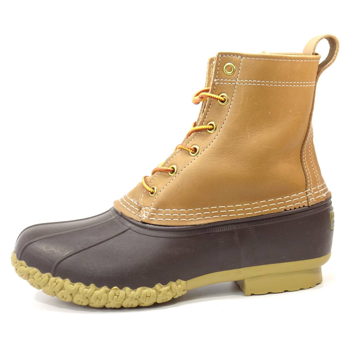 即決 USA製 L.L.Bean Bean Boots 8 ビーンブーツ エルエルビーン 175052 メンズ Tan/Brown ブラウン フルグレインレザー アウトドア _画像2