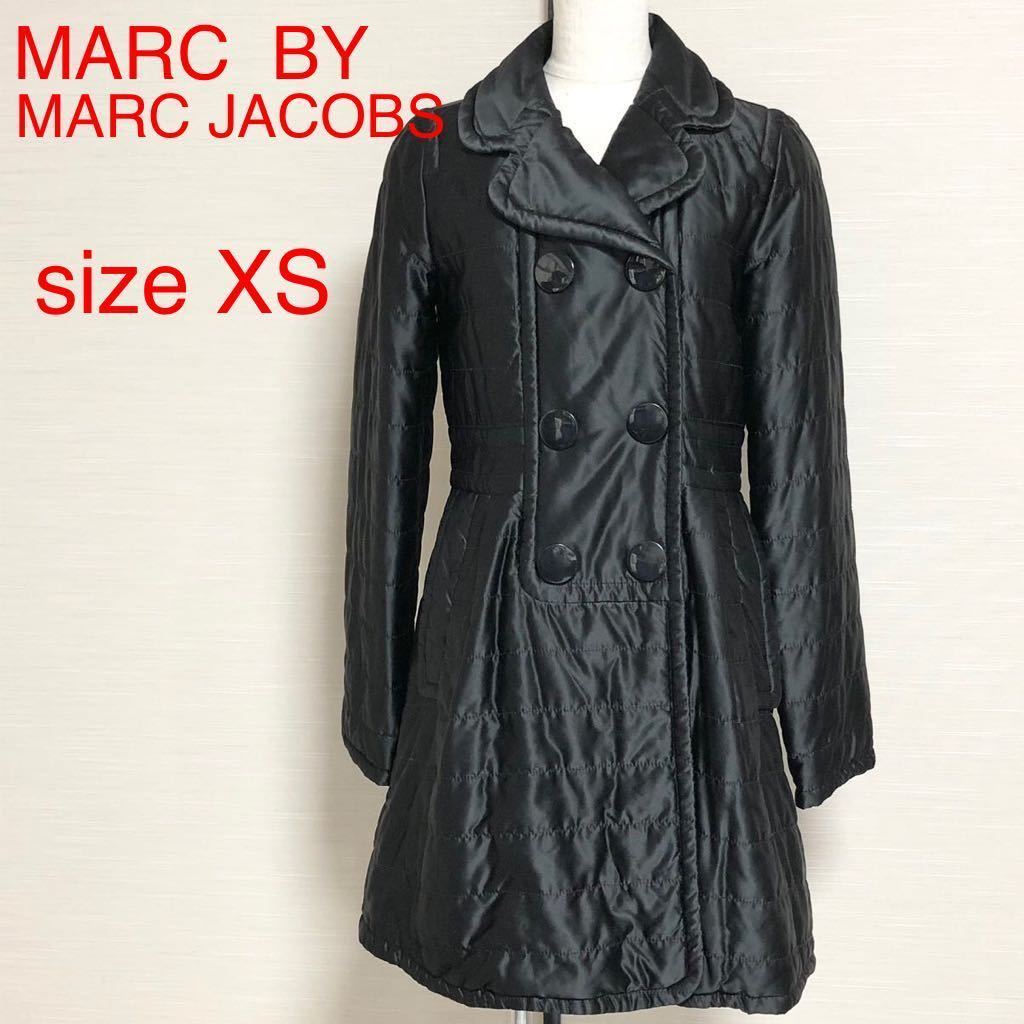 ■美品■MARC BY MARC JACOBS マークバイマークジェイコブス　ダブルチェスターコート　中綿コート　sizeXS ブラック　冬物_画像1