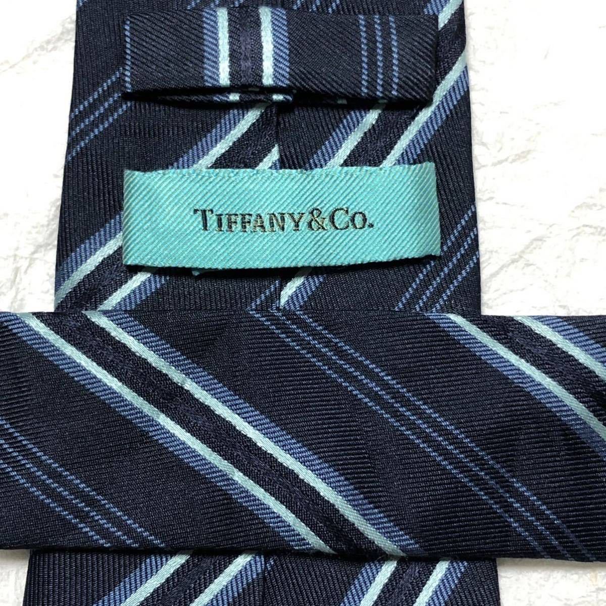 TIFFANY&Co ティファニー ネクタイ レジメンタルストライプ TIFFANY&Co ティファニー ネクタイ レジメンタルストライプ