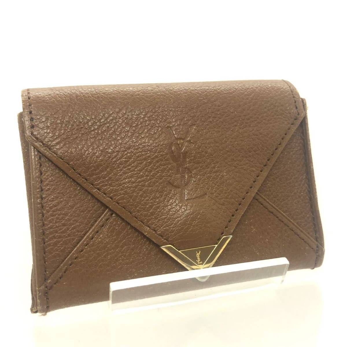 美品 Yves saint Laurent イヴサンローラン 三角プレート 名刺 美品 Yves saint Laurent イヴサンローラン 三角プレート 名刺