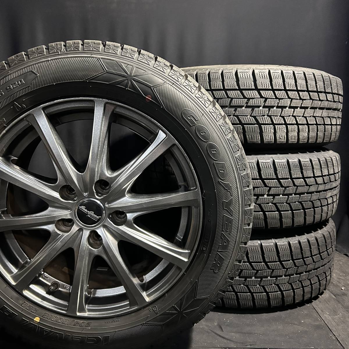 超バリ山★　美品★ 205/60R16　グッドイヤー ICENAVI6 スタッドレス 6.5J ＋53 5穴PCD114.3 ノア ヴォクシー ステップワゴン _画像1