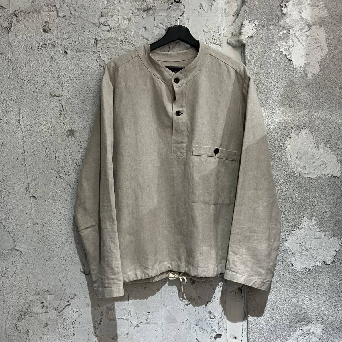 ほぼ未使用 evan kinori Hemp Pullover エヴァンキノリ ヘンププルオーバー サイズL 併8795_画像1