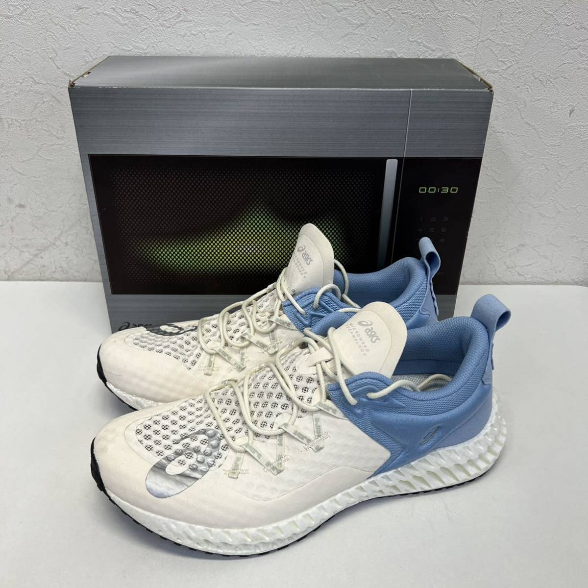 Asics MICROFLUX CREAM/BLUE BLISS 1021A233-100 アシックス マイクロフラックス クリーム ブルー size US 10_画像1