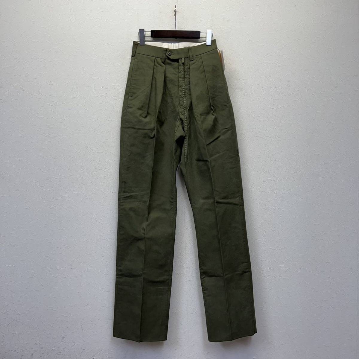 NEAT TENT CROSS PANTS ニート テント クロス パンツ size 40 カーキ 新品未使用品 長ズボン コットン 100 ％