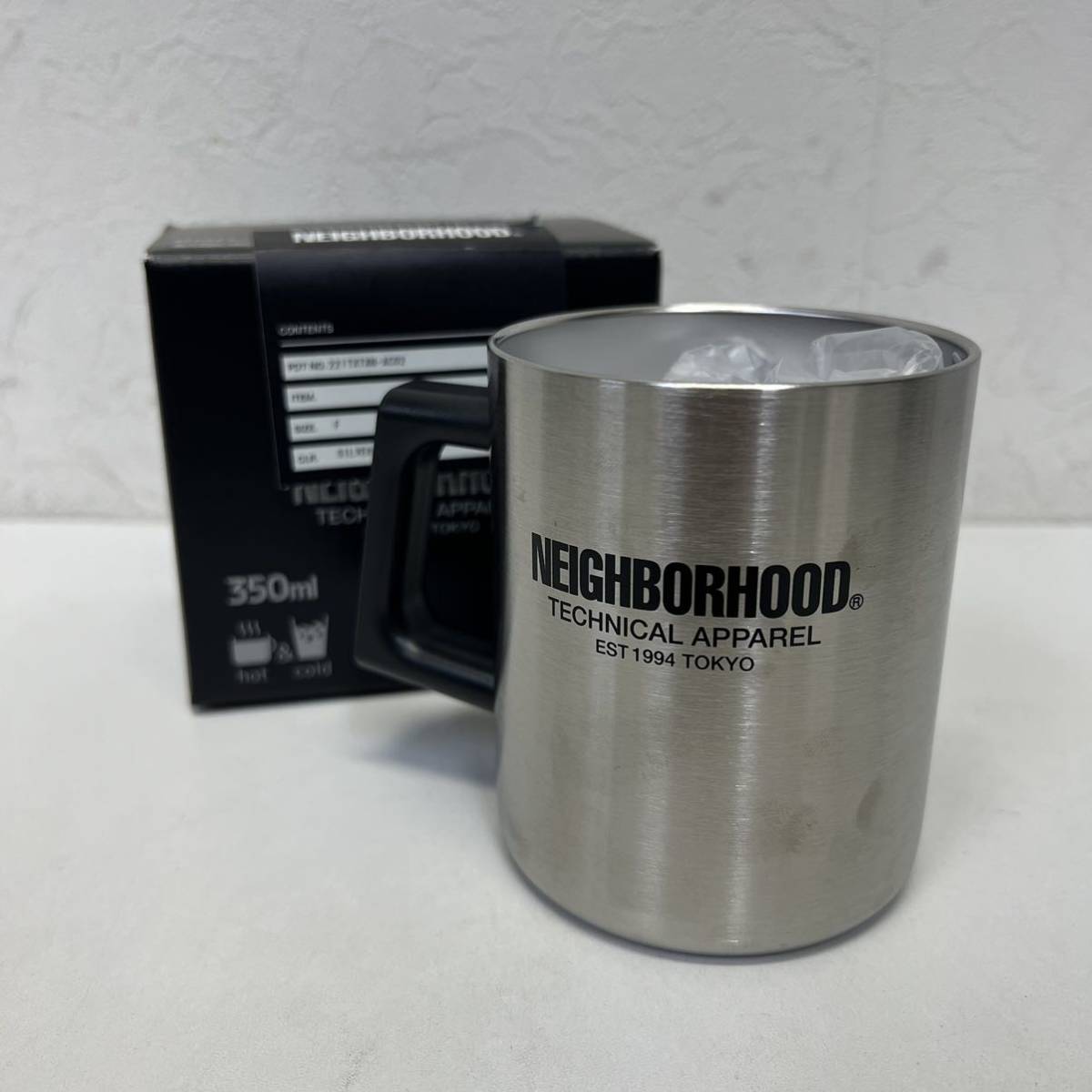 NEIGHBORHOOD × THERMOS SS-MUG ステンレス 350ml 221TXTXN-AC02 未使用品 ネイバーフッド サーモス マグカップ アウトドア 箱付き_画像2