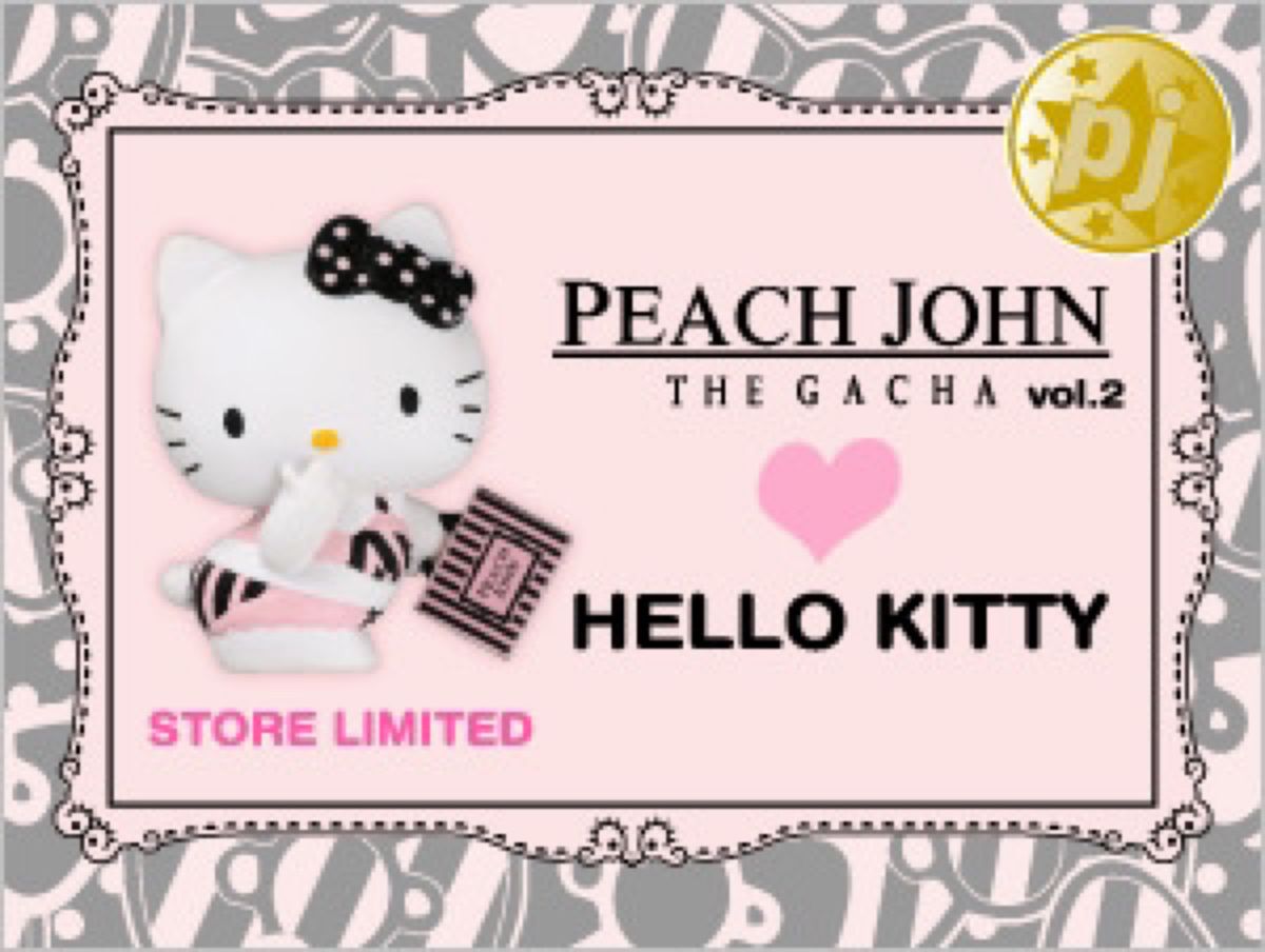 ピーチジョン×ハローキティ ストラップ ご当地 PEACH JOHN ガチャ