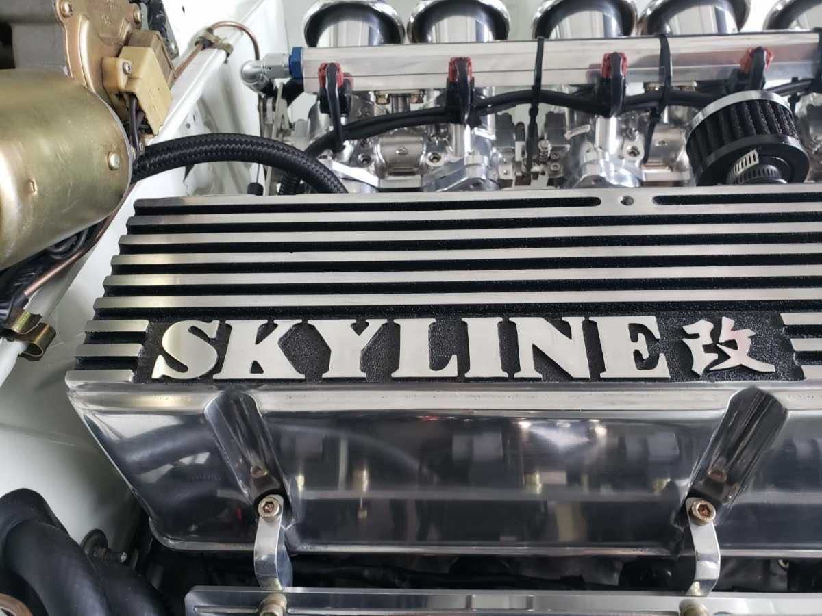 L型6発 ダットサンヘッドカバー DATSUN2400→SKYLINE改 ハコスカ KGC10 GC10 ケンメリ KGC110 GC110 ジャパン GC210 GC211 ESターボの画像4