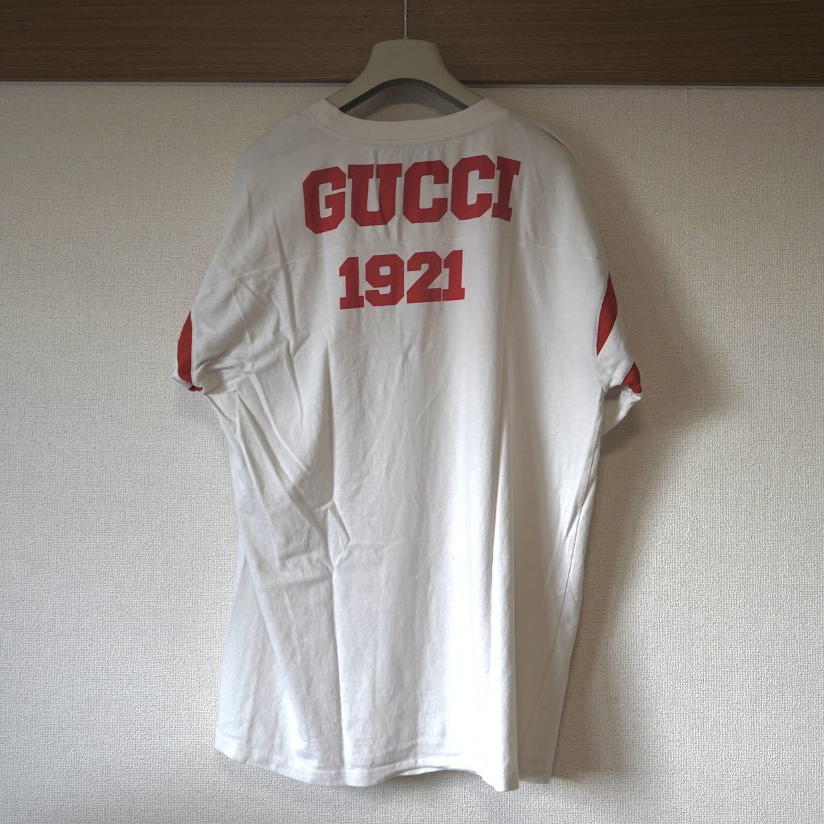 GUCCI グッチ 100周年 MUSIC IS MINE ロゴ Tシャツ XL 古着 ホワイト