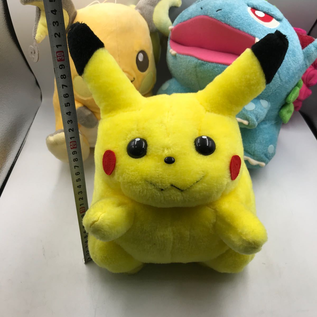 11-62■ポケモン ぬいぐるみ 検索】ポケットモンスター ピカチュウ I love pikachu ライチュウ フシギバナ スーパーDX 現状品_画像2