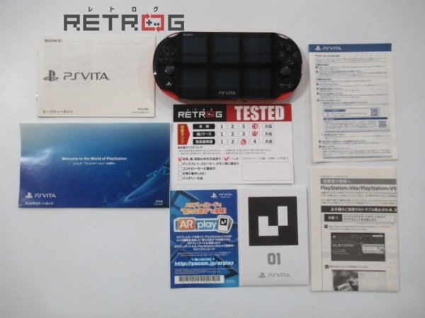 PlayStation Vita本体 （PCH-2000シリーズ） Wi-Fiモデル PCH-2000ZX17 レッド×ブラック PS Vita_画像3