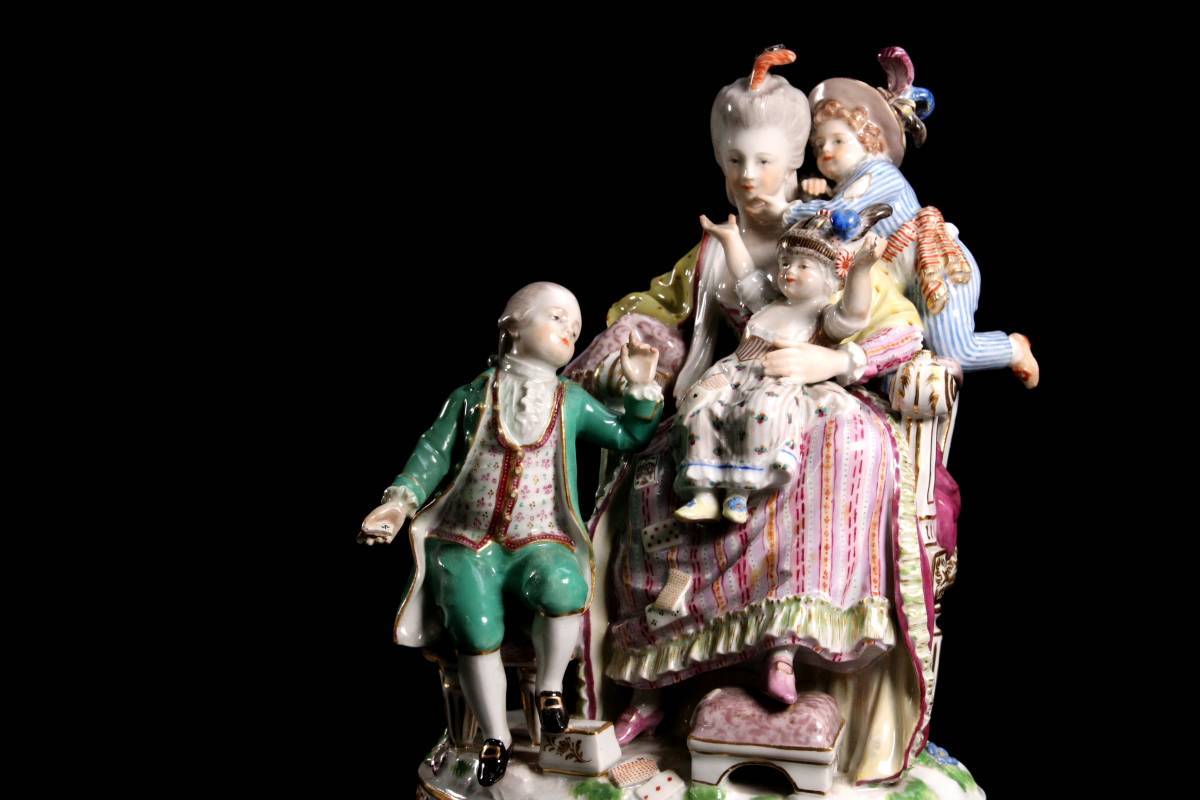 ◆錵◆ 百貨店購入 MEISSEN マイセン 「良き母」 23cm 陶人形 フィギュリン 西洋美術 アンティーク [E330.1]SPc7/23.10廻/MY/(120)_画像4