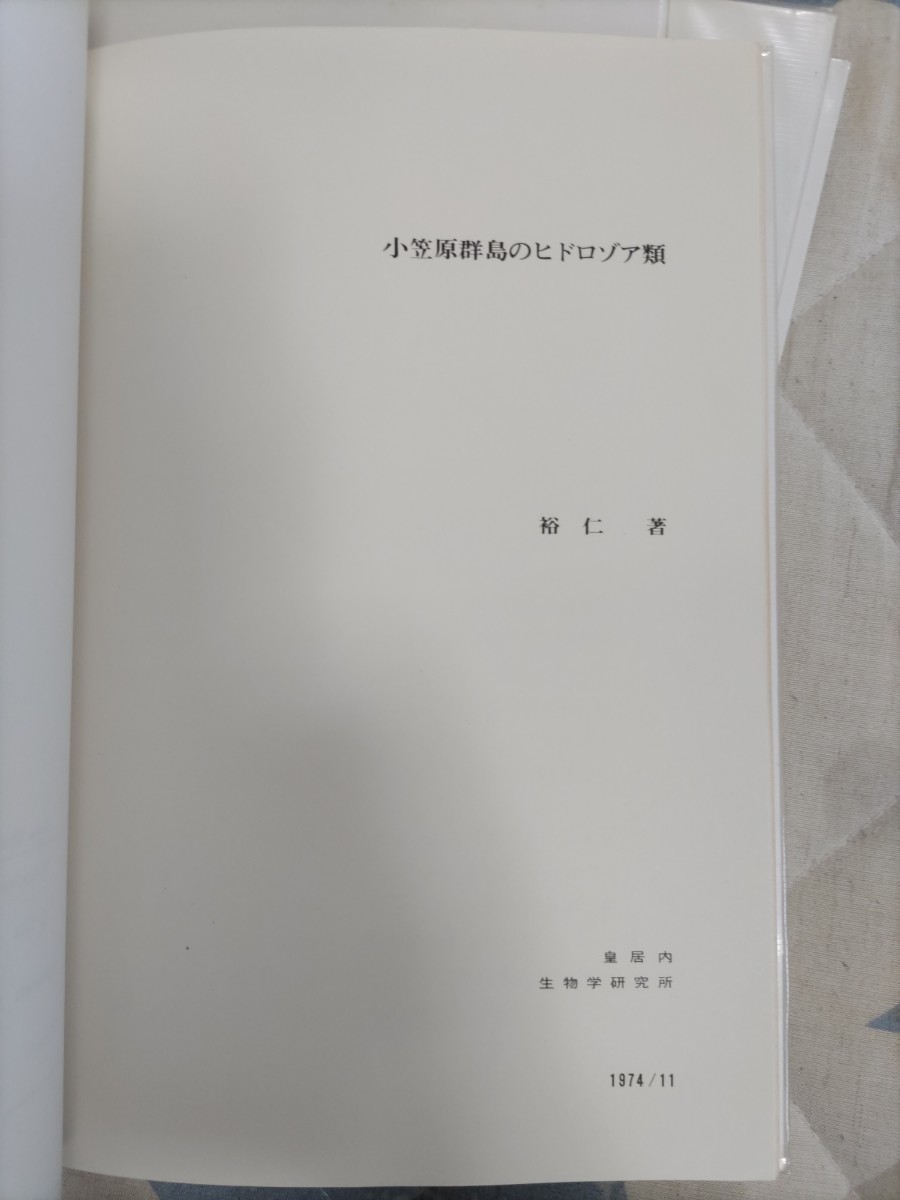 即決☆裕仁(昭和天皇)著『小笠原群島のヒドロゾア類』『伊豆 即決☆裕仁(昭和天皇)著『小笠原群島のヒドロゾア類』『伊豆