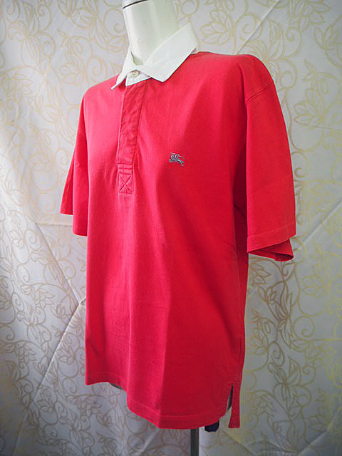 *BURBERRY LONDON Burberry London cotton short sleeves red polo-shirt *M*231102*