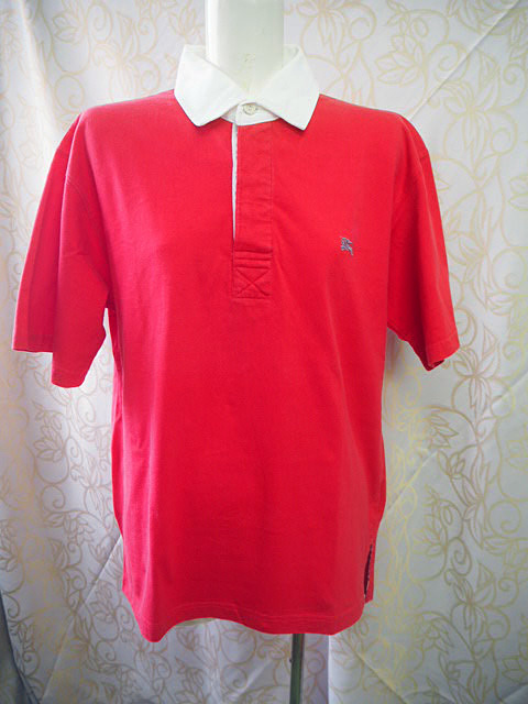 *BURBERRY LONDON Burberry London cotton short sleeves red polo-shirt *M*231102*