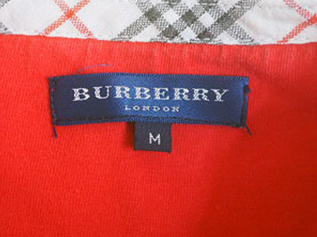 *BURBERRY LONDON Burberry London cotton short sleeves red polo-shirt *M*231102*