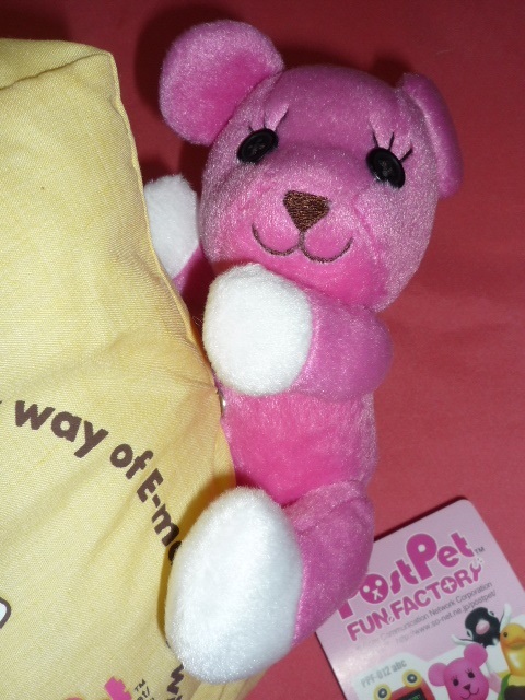  ultra rare! Kawai i! post pet bear. Momo cushion attaching soft toy ( not for sale )