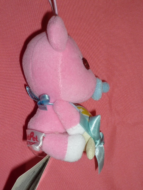  ultra rare! Kawai i! PostPet post pet bear. Momo Chan character Bay Be Go m string attaching soft toy ( not for sale )③