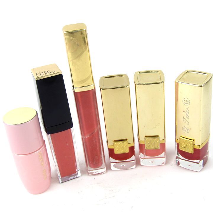  estilo -da- lipstick etc. pure color other 6 point set together large amount defect famous stamp have lady's ESTEE LAUDER