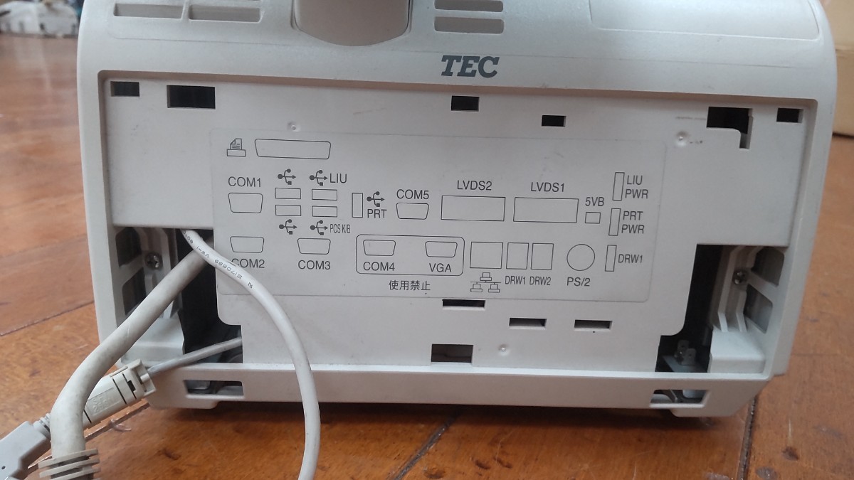 HK1652 東芝TEC WILLPOS mini ST-700-SM-2C03-1 POSレジ/ポスレジ/レジスター/店舗用品/TEC 動作未確認 現状品 JUNKの画像9