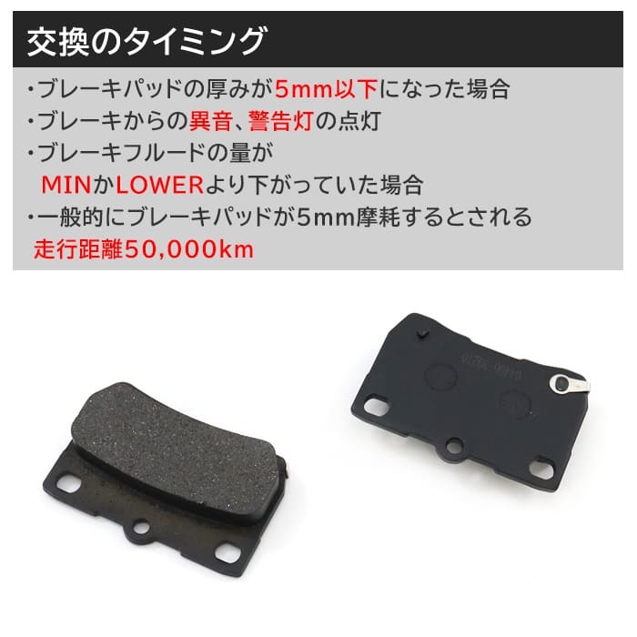 トヨタ クラウン GRS182 リア ブレーキパッド 後 左右 04466-30210 04466-22190 互換品 1ヵ月保証_画像3