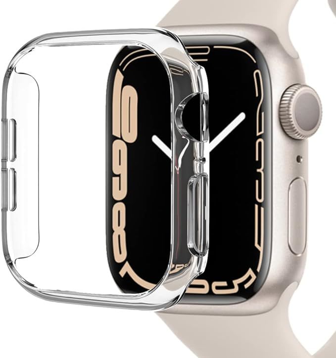 Miimall 対応Apple Watch Series8/7 45mm クリアケース 【2021新モデル】 アップルウォッチ 45mm 保護カバー PC材質 超簿軽量 衝撃吸収 _画像1