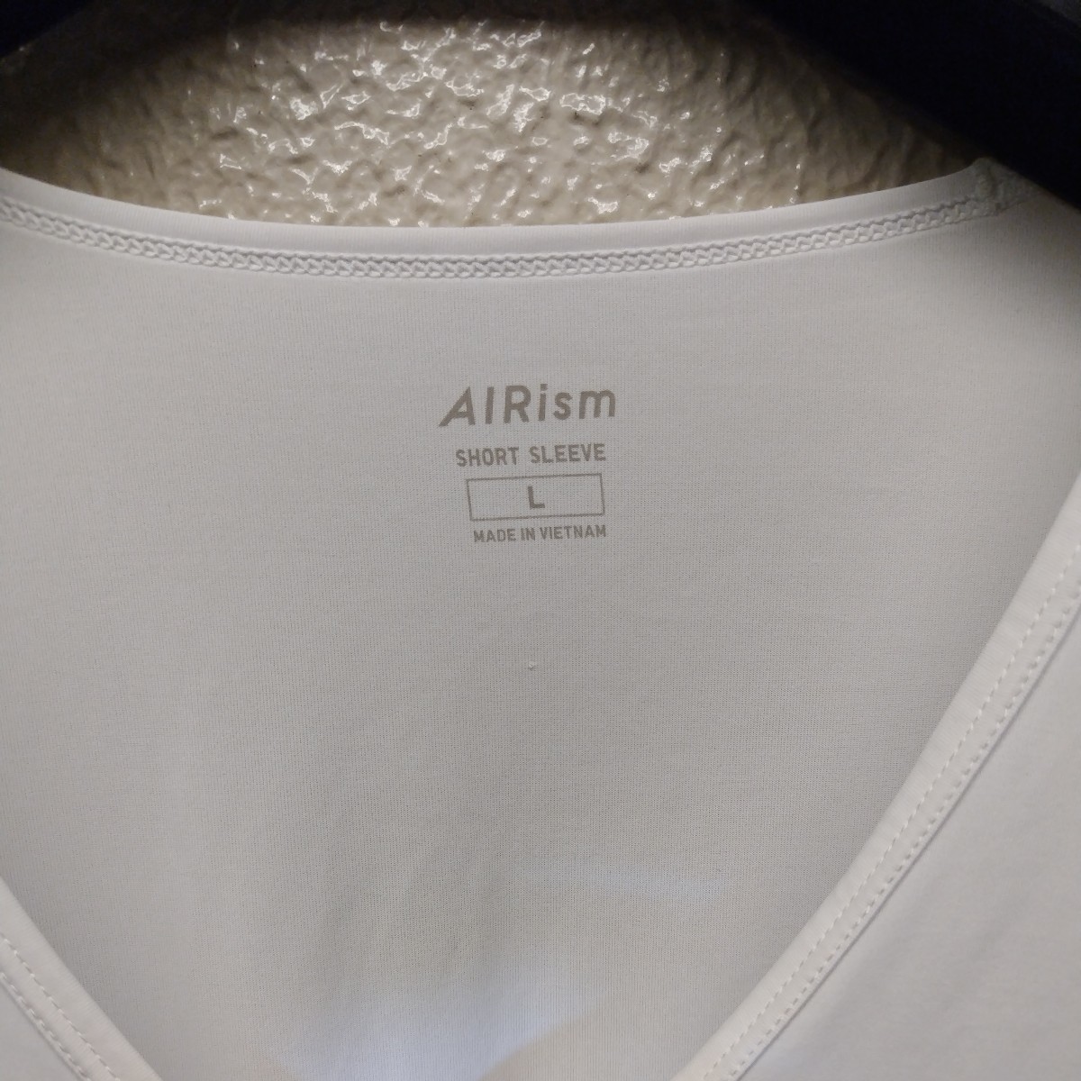  Uniqlo airism мужской L размер рубашка с коротким рукавом 2 шт. комплект 11|4