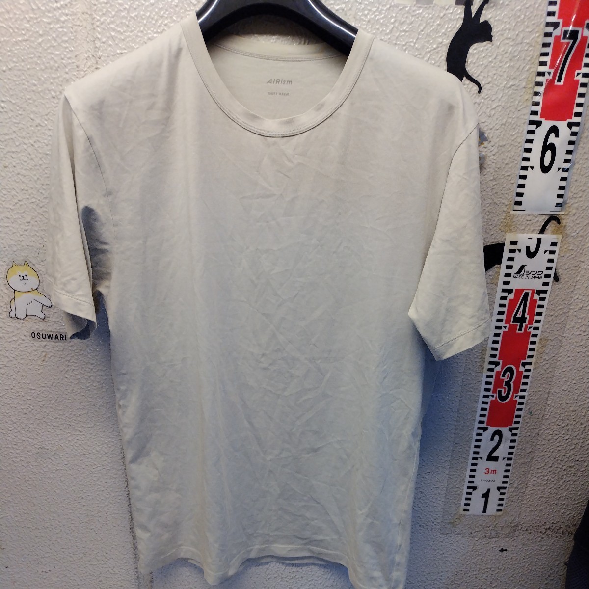  Uniqlo airism мужской L размер рубашка с коротким рукавом 2 шт. комплект 11|4