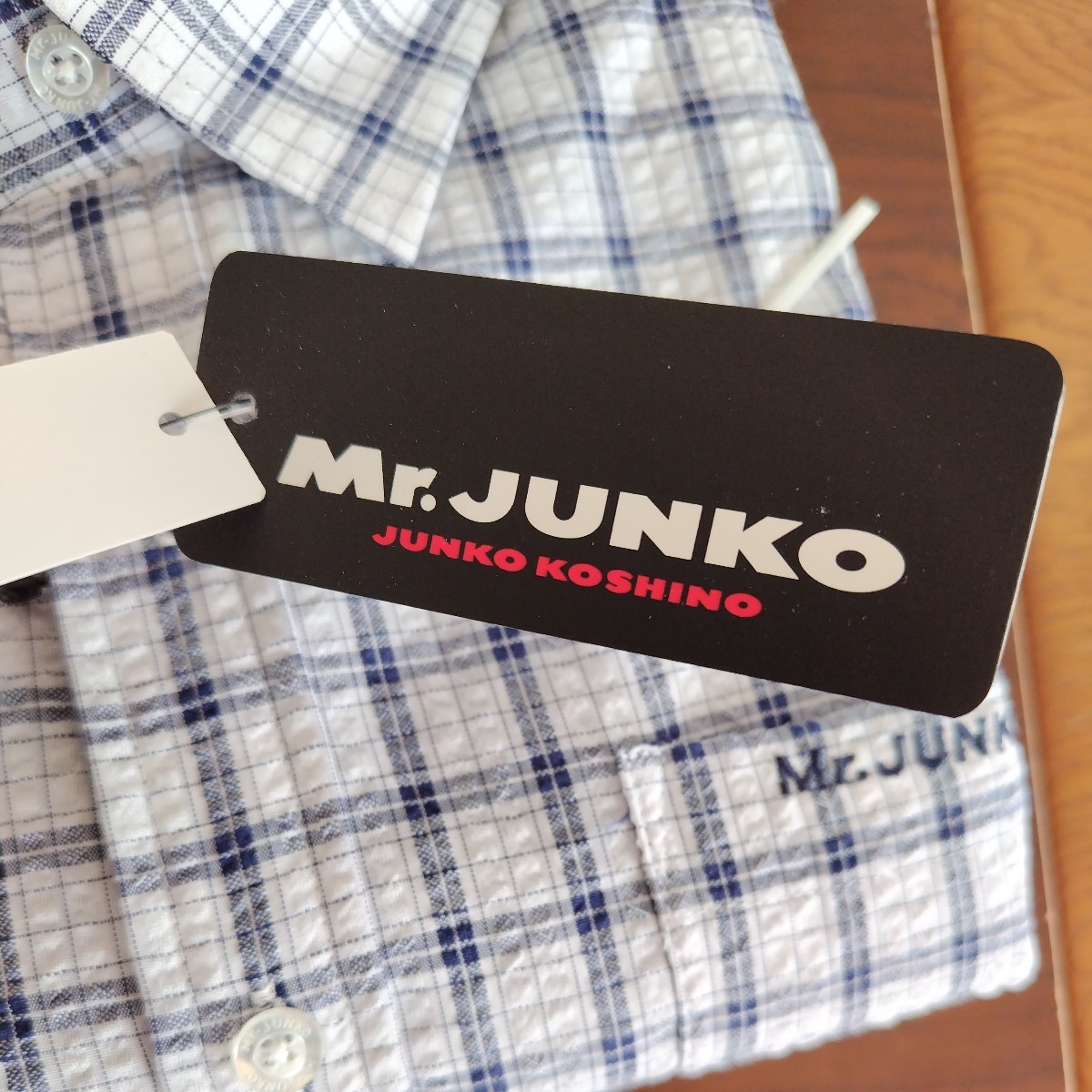 mr.junko 半袖 シャツメンズMサイズ　新品未使用タグ付き　定価3,278円　１１／１６ 半袖 コシノジュンコ_画像7