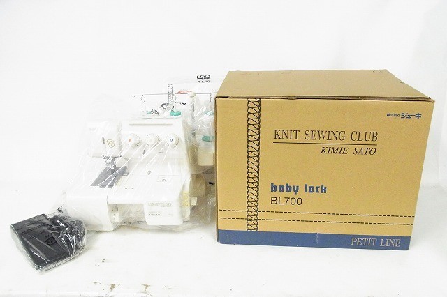 M263-Y25-1608 美品 JUKI ジューキ BABYLOCK ベビーロック BL700 ロックミシン KNIT SEWING CLUB KIMIE SATO PETITLINE 現状品①＠_画像1