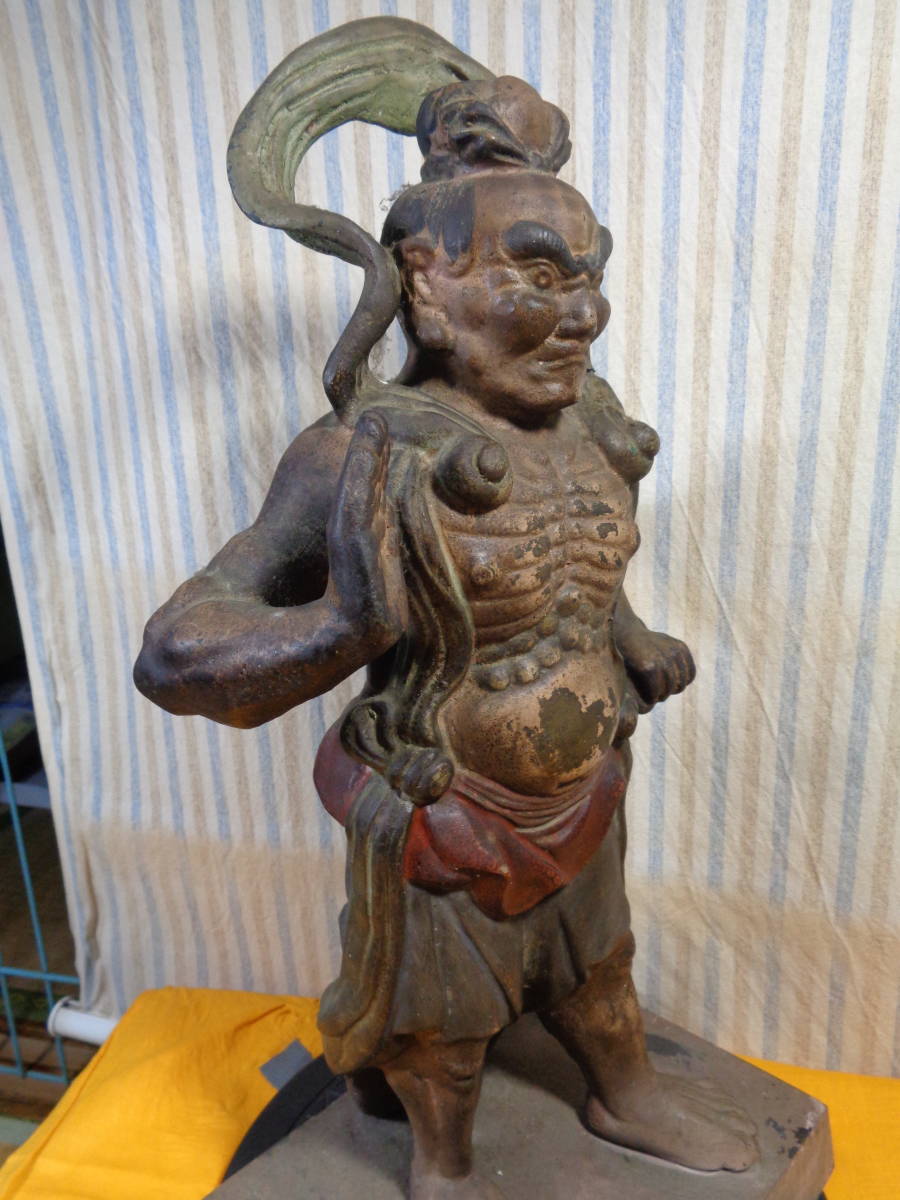 仏教美術 陶器製 金剛力士像 仁王像 阿形 吽形 在銘 M R4636C