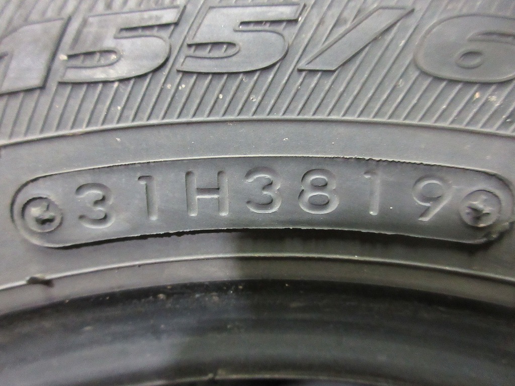 TOYO GARIT GIZ 155/65R13 4本 No.4004上 スタッドレス 冬タイヤ 70～80％残溝_画像10