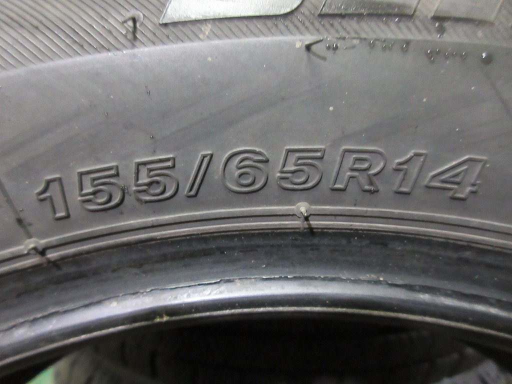 BRIDGESTONE VRX 155/65R14 4本 No.4161上 スタッドレス 冬タイヤ 70％残溝_画像9