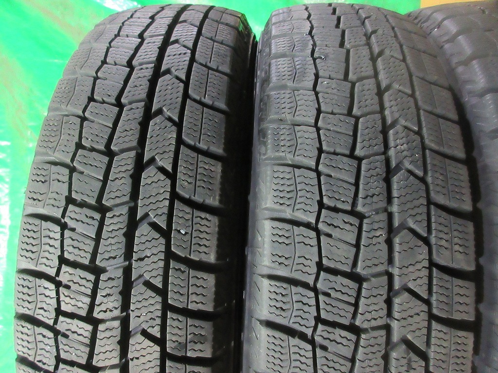 DUNLOP WINTERMAXX WM02 155/65R14 4本 No.4289上 スタッドレス 冬タイヤ 70～80％残溝_画像2