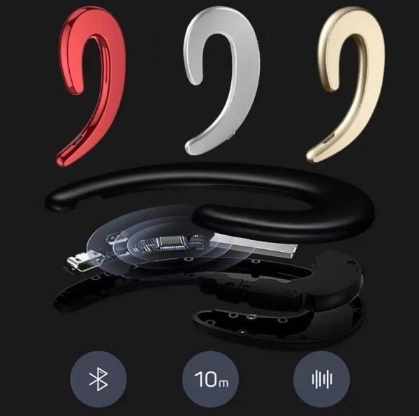 ■ワイヤレスbluetoothイヤホンハンズフリーマイク骨伝導 レッド_画像8