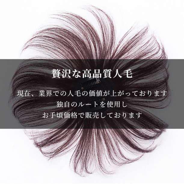 頭頂部 ウィッグ 部分かつら ヘアピース 自然 ブラウン つけ毛 メンズ にも_画像4