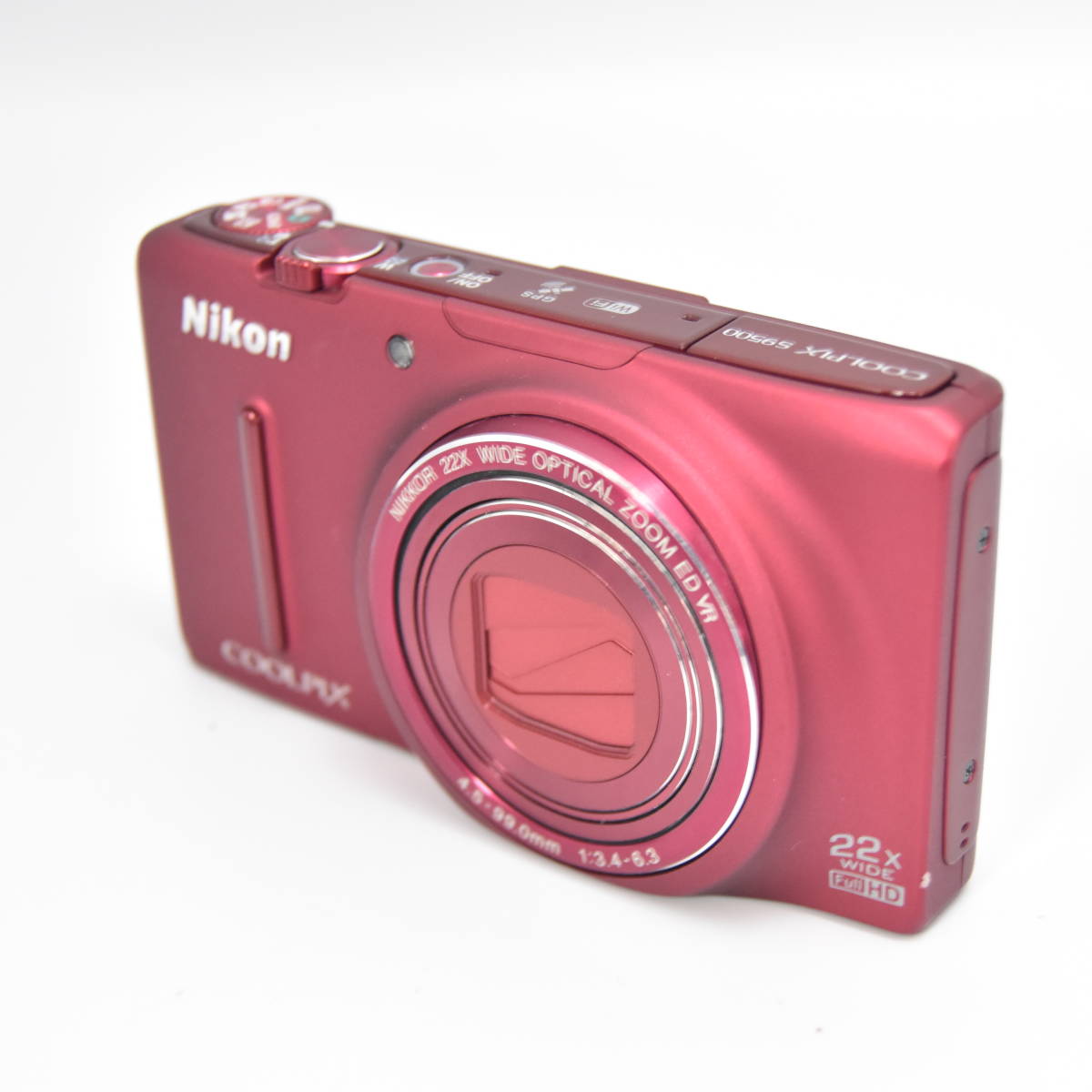 #B940 Nikon デジタルカメラ COOLPIX S9500 光学22倍ズーム Wi-Fi対応 ヴェルヴェットレッド S9500RD_画像2