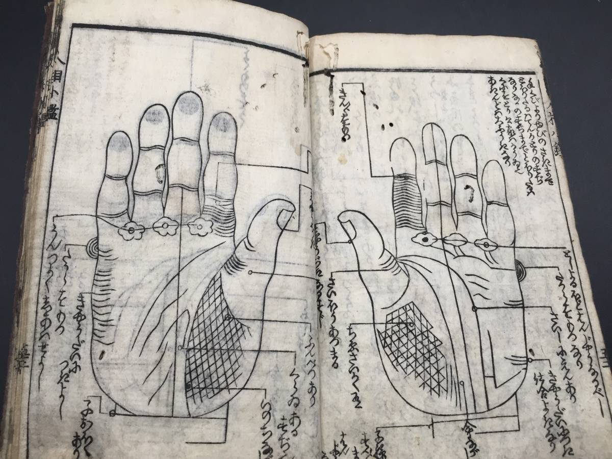 和本 「人相小鑑大全」 全1冊 貞享元年(1684) 絵入 人相学 観相学 相人術 手相 占い 古書 古文書_画像8